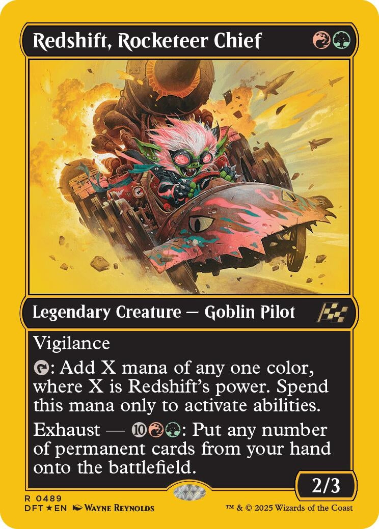 Redshift, Rocketeer Chief (First-Place Foil) (489) (Aetherdrift)
