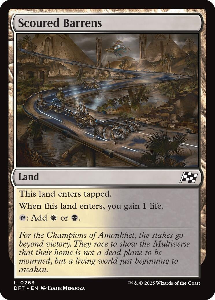 Image for Scoured Barrens (263) (Aetherdrift) - Magic: The Gathering