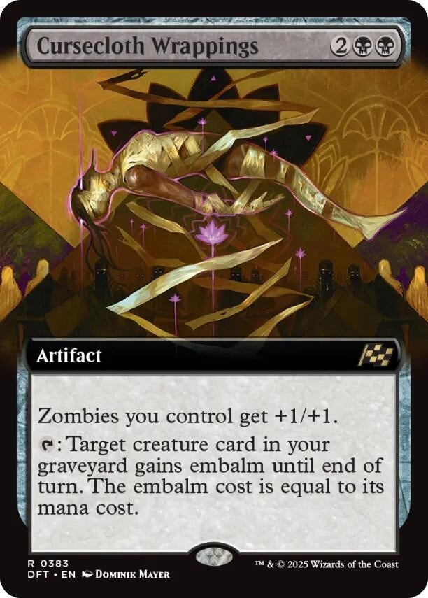 Image for Cursecloth Wrappings (Extended Art) (383) (Aetherdrift) - Magic: The Gathering