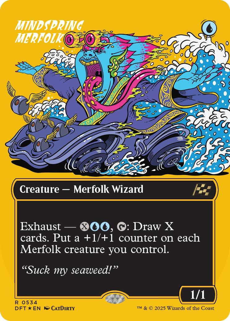 Mindspring Merfolk (Borderless) (First-Place Foil) (534) (Aetherdrift)