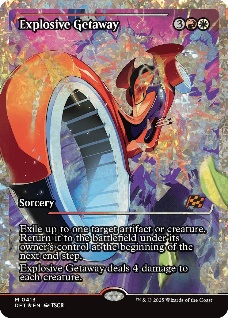 Explosive Getaway (Showcase) (Fracture Foil) (413) (Aetherdrift)