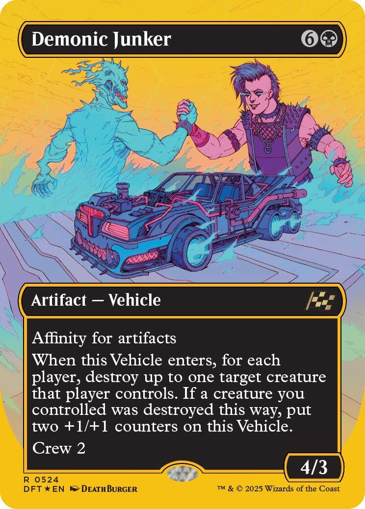 Demonic Junker (Borderless) (First-Place Foil) (524) (Aetherdrift)
