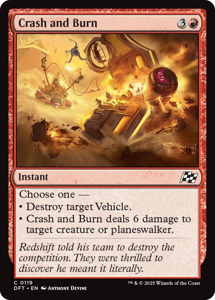 Image for Crash and Burn (119) (Aetherdrift) - Magic: The Gathering