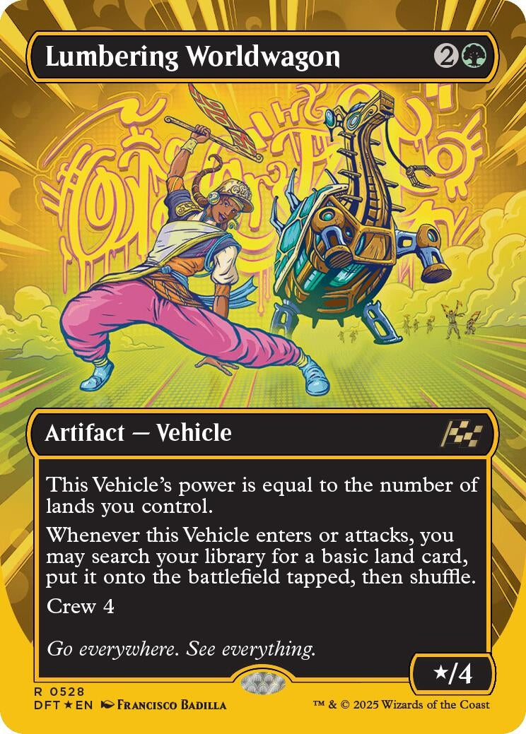 Lumbering Worldwagon (Borderless) (First-Place Foil) (528) (Aetherdrift)