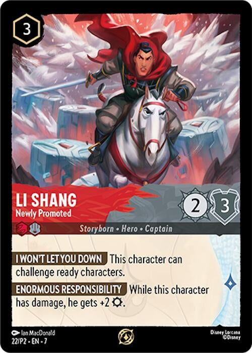 Li Shang - Newly Promoted (22) (Disney Lorcana Promo Cards)