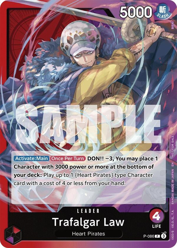 Image for Trafalgar Law (OP10 Release Event) (P-086) (One Piece Promotion Cards) - One Piece Card Game