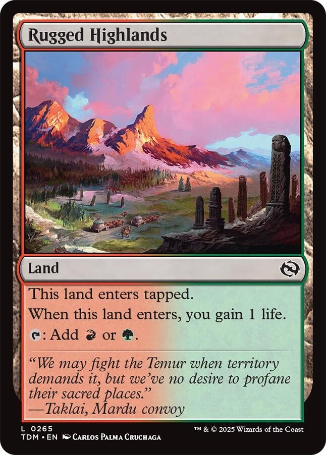 Rugged Highlands (265) (Tarkir: Dragonstorm) (TDM)