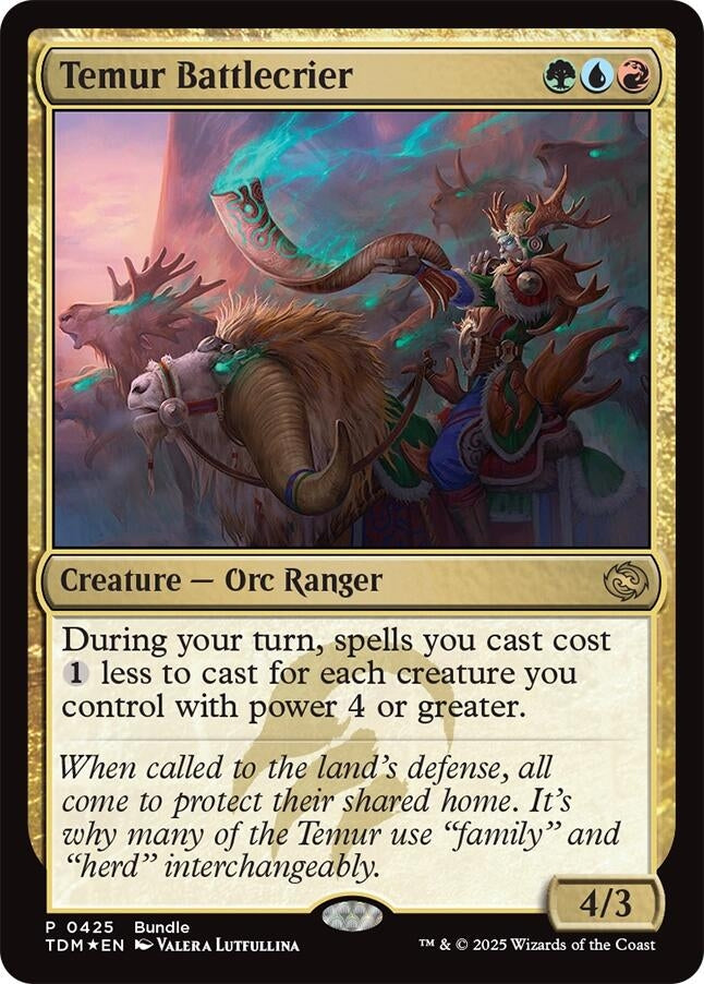 Temur Battlecrier (TDM Bundle) (425) (Unique and Miscellaneous Promos) (UMP)