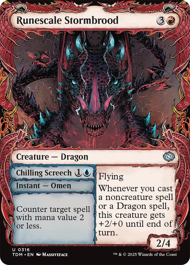 Runescale Stormbrood (Showcase) (316) (Tarkir: Dragonstorm) (TDM)