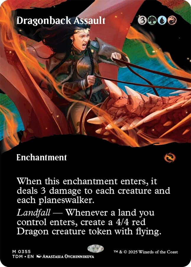 Dragonback Assault (Borderless) (355) (Tarkir: Dragonstorm) (TDM)
