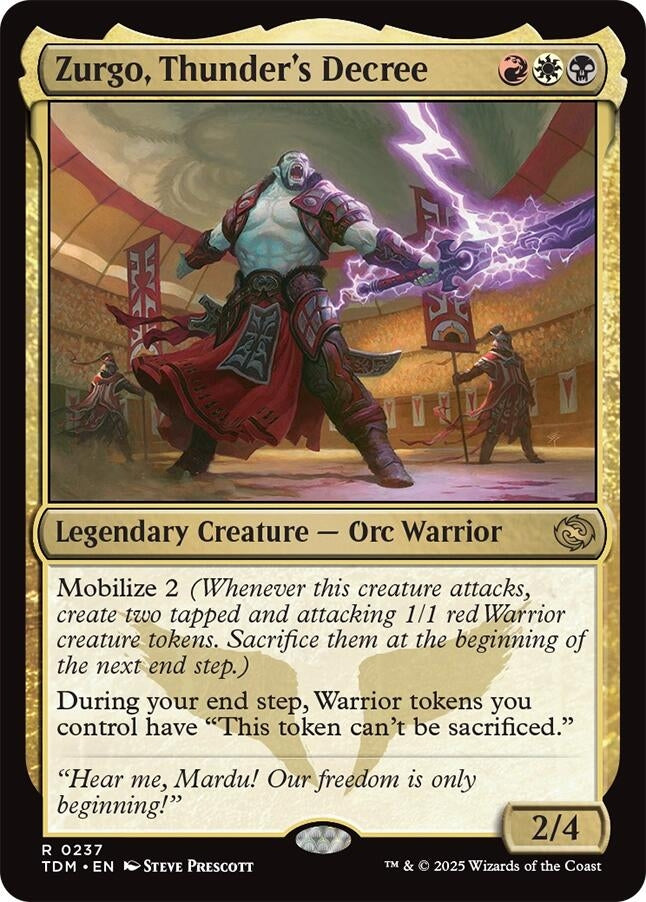 Zurgo, Thunder's Decree (237) (Tarkir: Dragonstorm) (TDM)