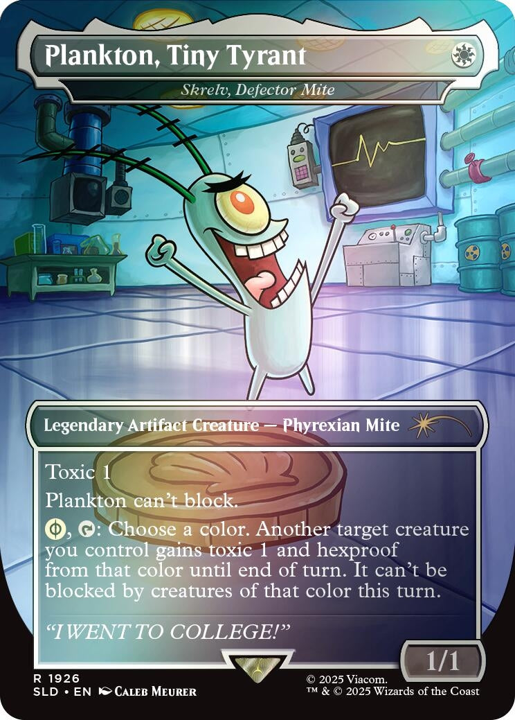 Plankton, Tiny Tyrant - Skrelv, Defector Mite (Rainbow Foil) (1926) (Secret Lair Drop Series)