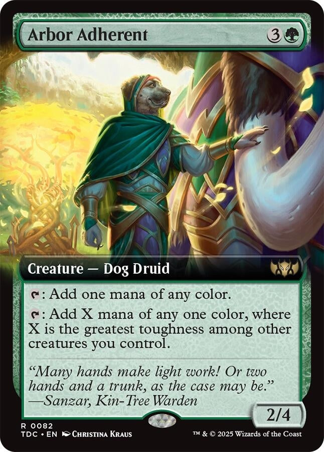Arbor Adherent (Extended Art) (82) (Commander: Tarkir: Dragonstorm) (TDC)