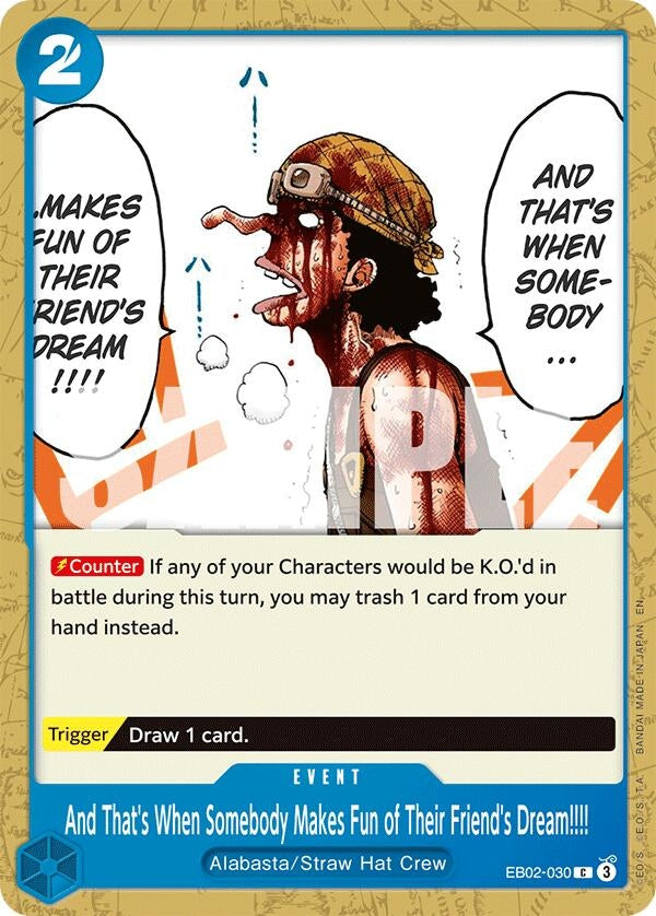 And That's When Somebody Makes Fun of Their Friend's Dream!!!! (EB02-030) (Extra Booster: Anime 25th Collection)