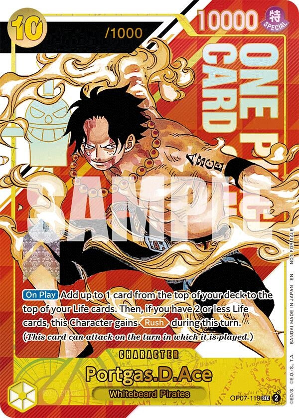 Portgas.D.Ace (Serial Numbered) (OP07-119) (One Piece Promotion Cards)
