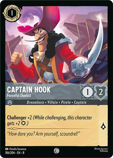 Captain Hook - Forceful Duelist (186/204) (Reign of Jafar)