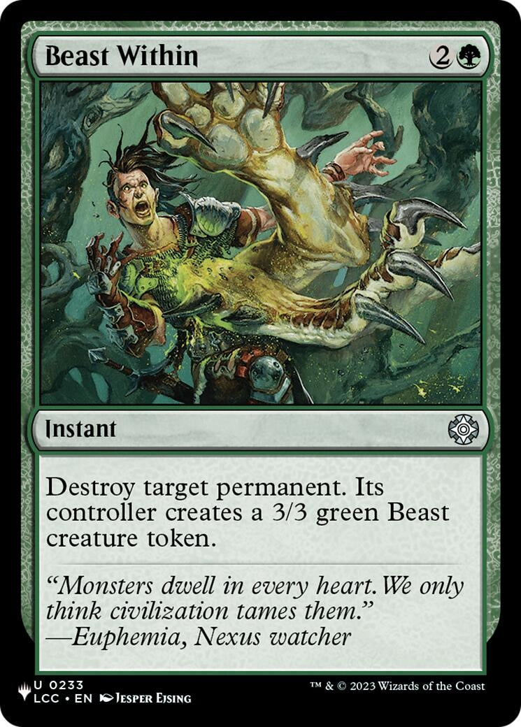 Beast Within (LCC) (233) (The List Reprints)