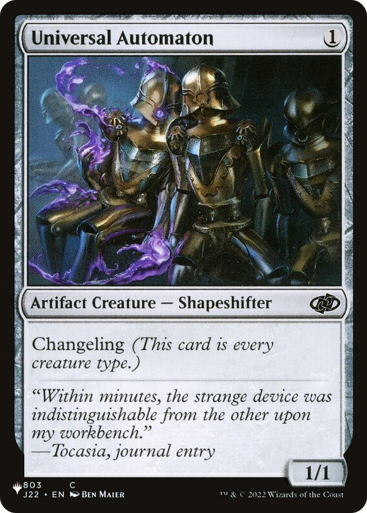 Universal Automaton (J22) (803) (The List Reprints)