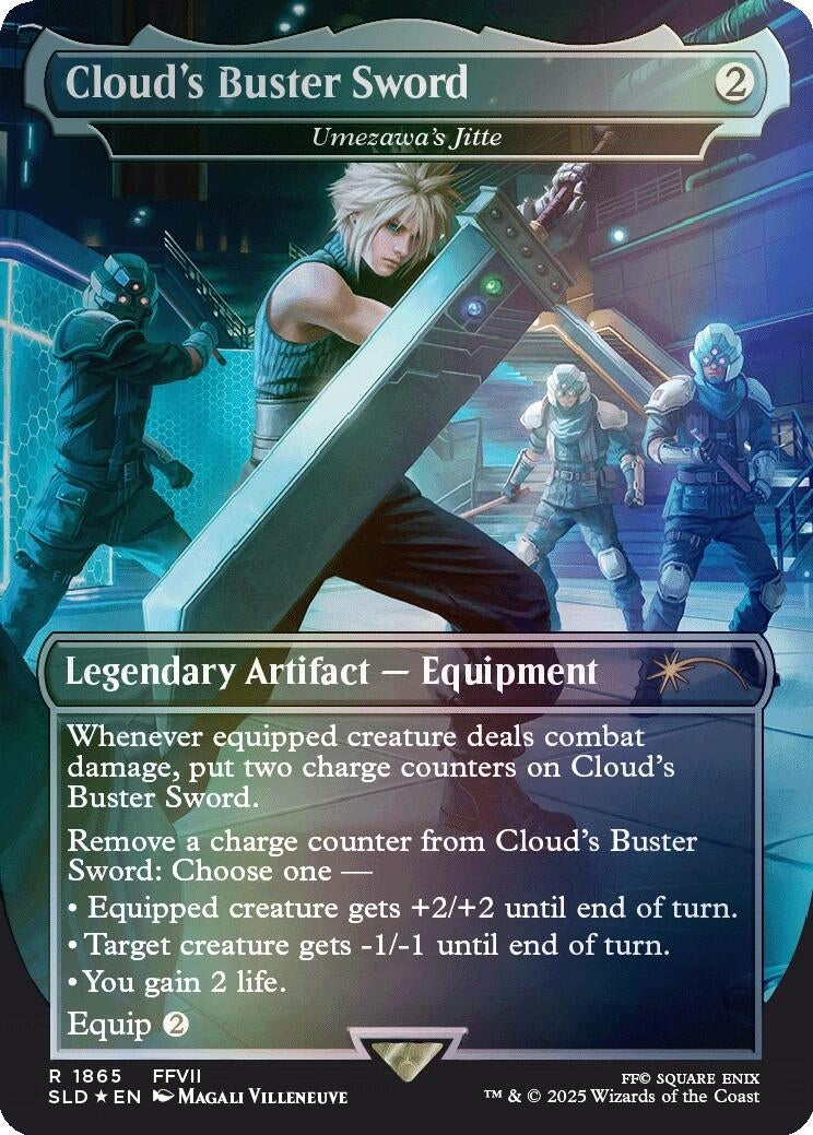 Cloud's Buster Sword - Umezawa's Jitte (Rainbow Foil) (1865) (Secret Lair Drop Series)