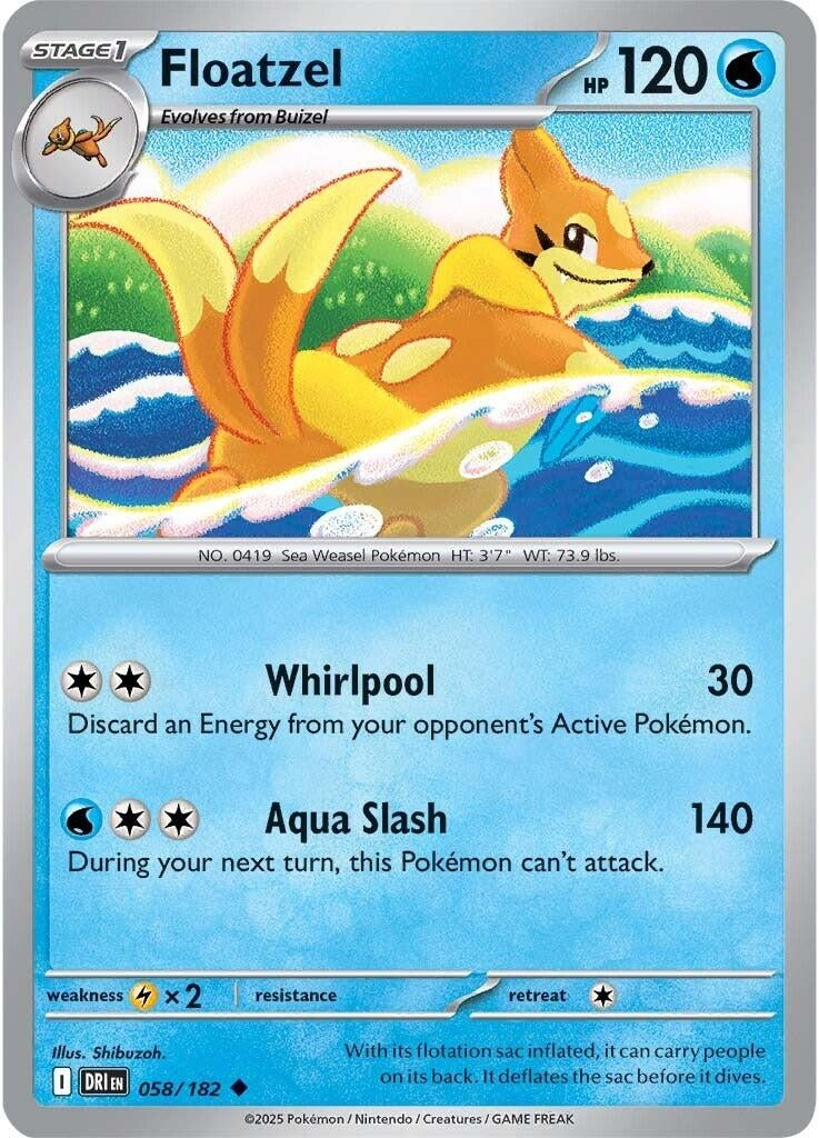 Image for Floatzel (058/182) (SV10: Destined Rivals) - Pokemon