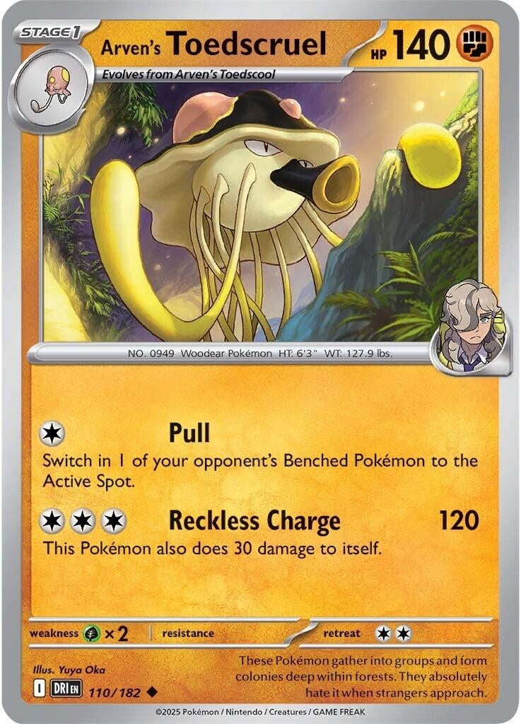 Image for Arven's Toedscruel (110/182) (SV10: Destined Rivals) - Pokemon