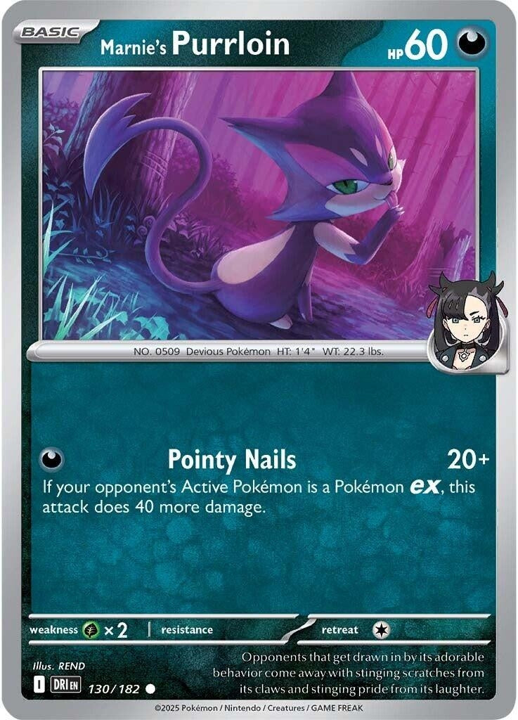 Image for Marnie's Purrloin (130/182) (SV10: Destined Rivals) - Pokemon