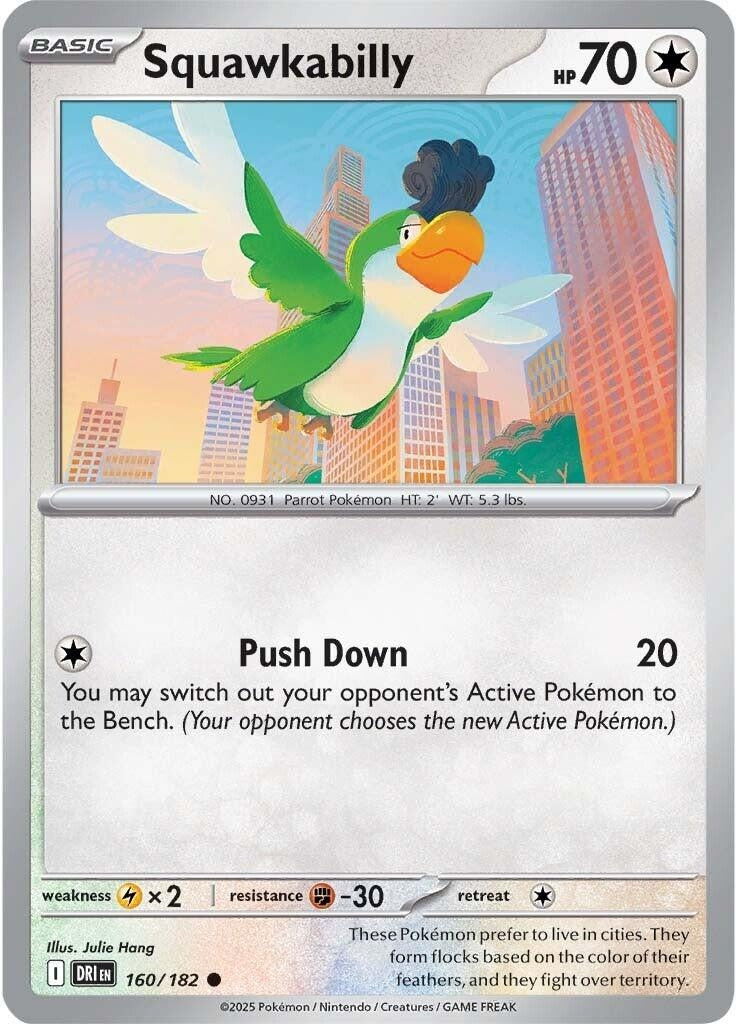 Image for Squawkabilly (160/182) (SV10: Destined Rivals) - Pokemon