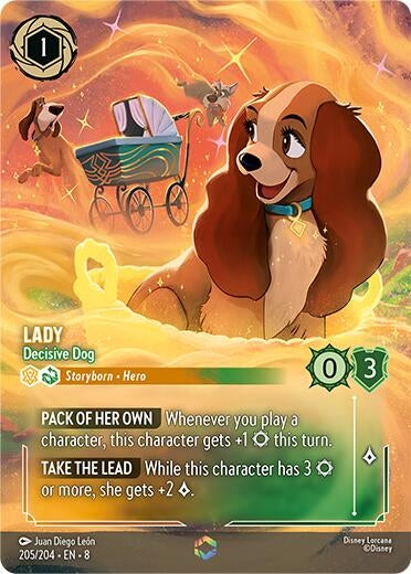 Lady - Decisive Dog (Enchanted) (205/204) (Reign of Jafar)