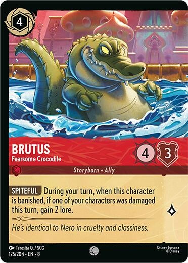 Brutus - Fearsome Crocodile (Foil) (125/204) (Reign of Jafar)