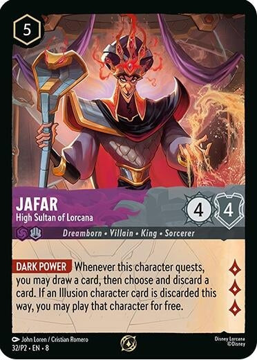 Jafar - High Sultan of Lorcana (Store Champion Participant) (32) (Disney Lorcana Promo Cards)