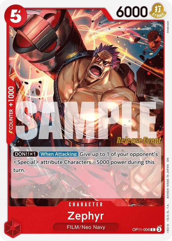 Zephyr (OP11-006) (A Fist of Divine Speed Release Event Cards)