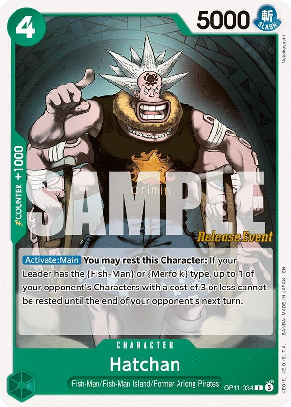 Hatchan (OP11-034) (A Fist of Divine Speed Release Event Cards)