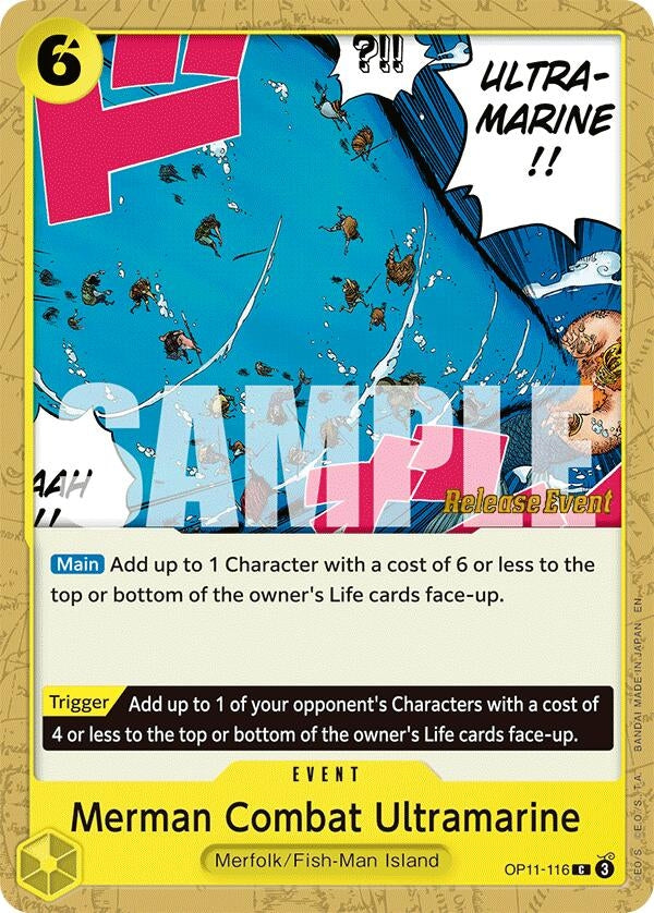 Merman Combat Ultramarine (OP11-116) (A Fist of Divine Speed Release Event Cards)