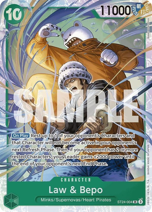 Law & Bepo (ST24-004) (Starter Deck 24: GREEN Jewelry Bonney)