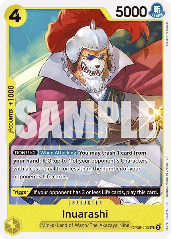 Inuarashi (Reprint) (OP06-100) (Starter Deck 28: GREEN/YELLOW Yamato)