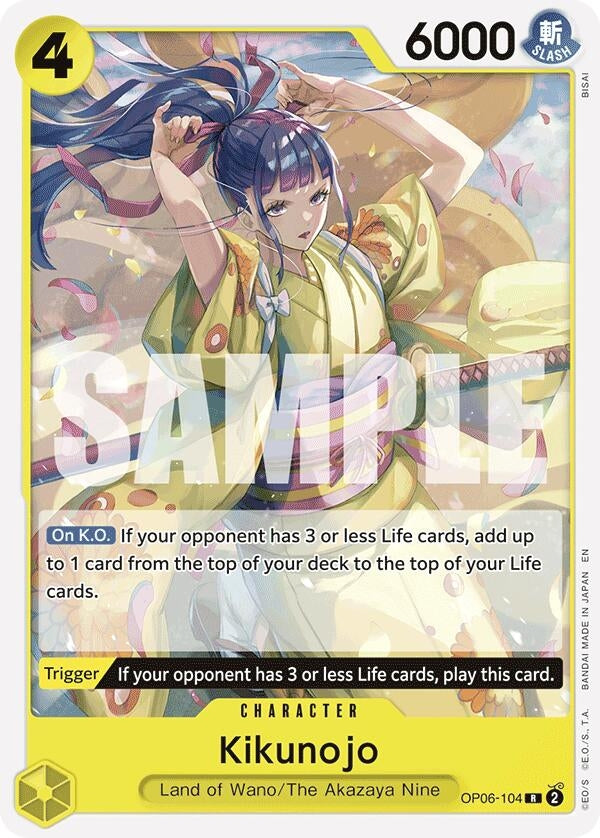 Image for Kikunojo (Reprint) (OP06-104) (Starter Deck 28: GREEN/YELLOW Yamato) - One Piece Card Game