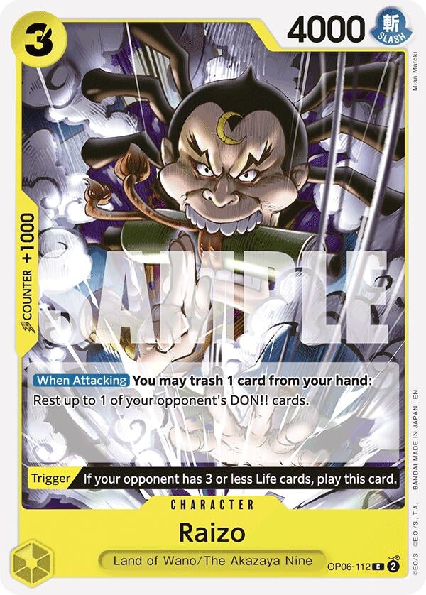 Raizo (Reprint) (OP06-112) (Starter Deck 28: GREEN/YELLOW Yamato)