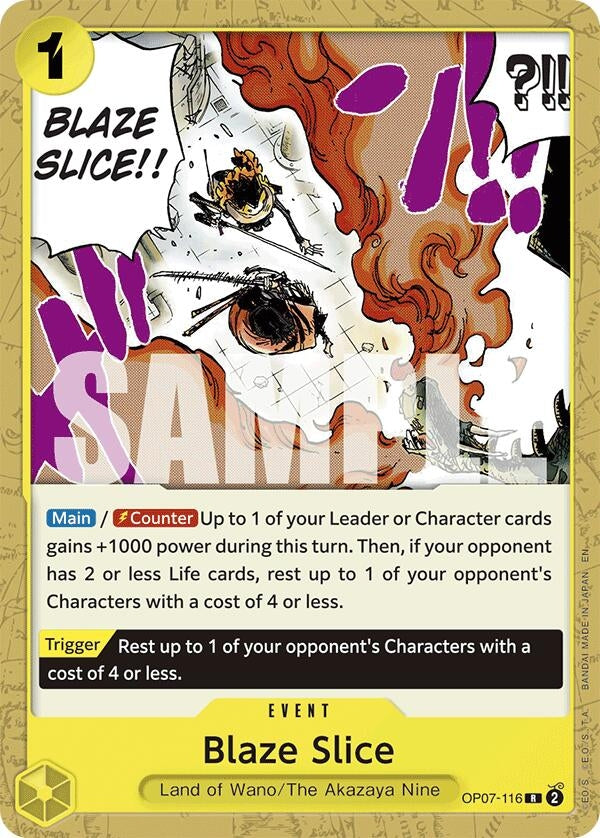 Blaze Slice (Reprint) (OP07-116) (Starter Deck 28: GREEN/YELLOW Yamato)
