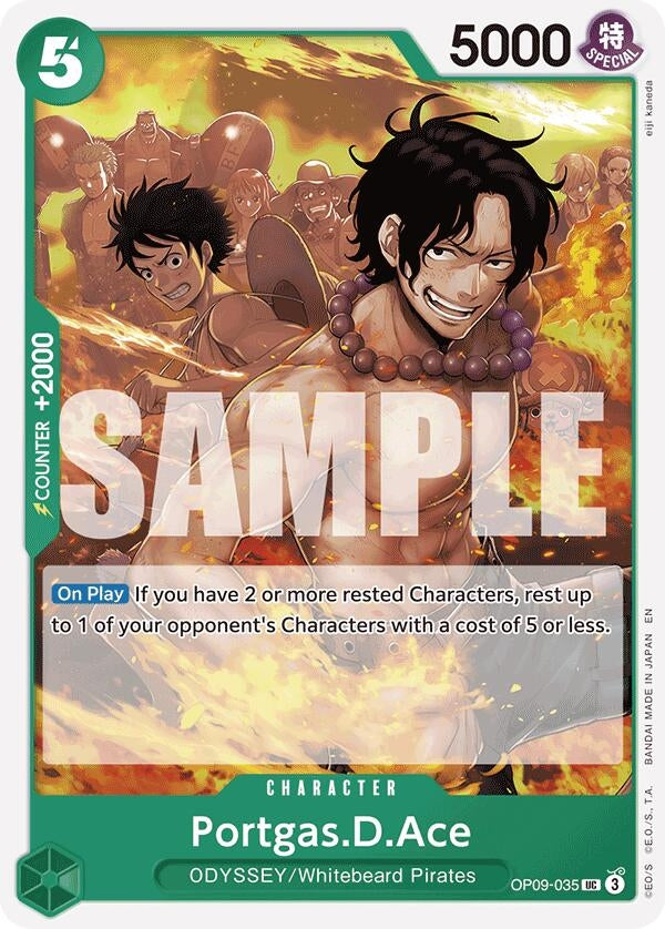 Portgas.D.Ace (Reprint) (OP09-035) (Starter Deck 28: GREEN/YELLOW Yamato)