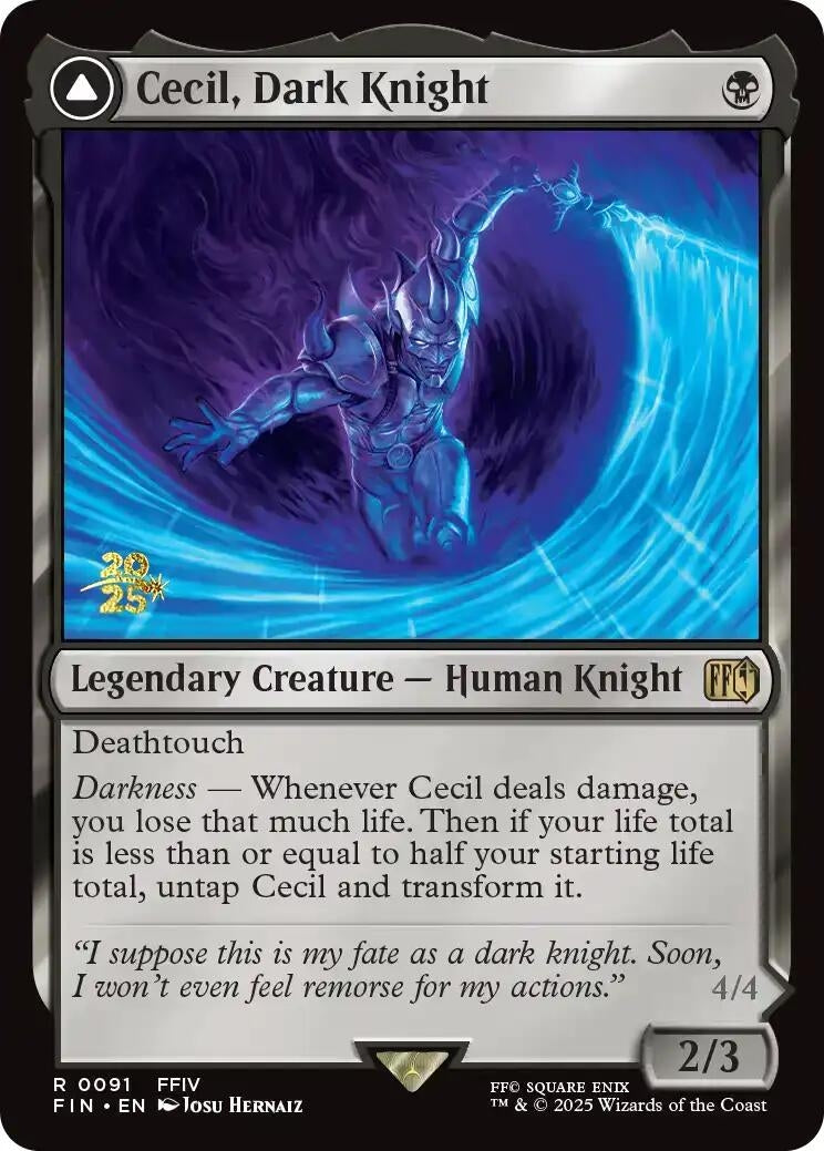 Cecil, Dark Knight (91) (Prerelease Cards)