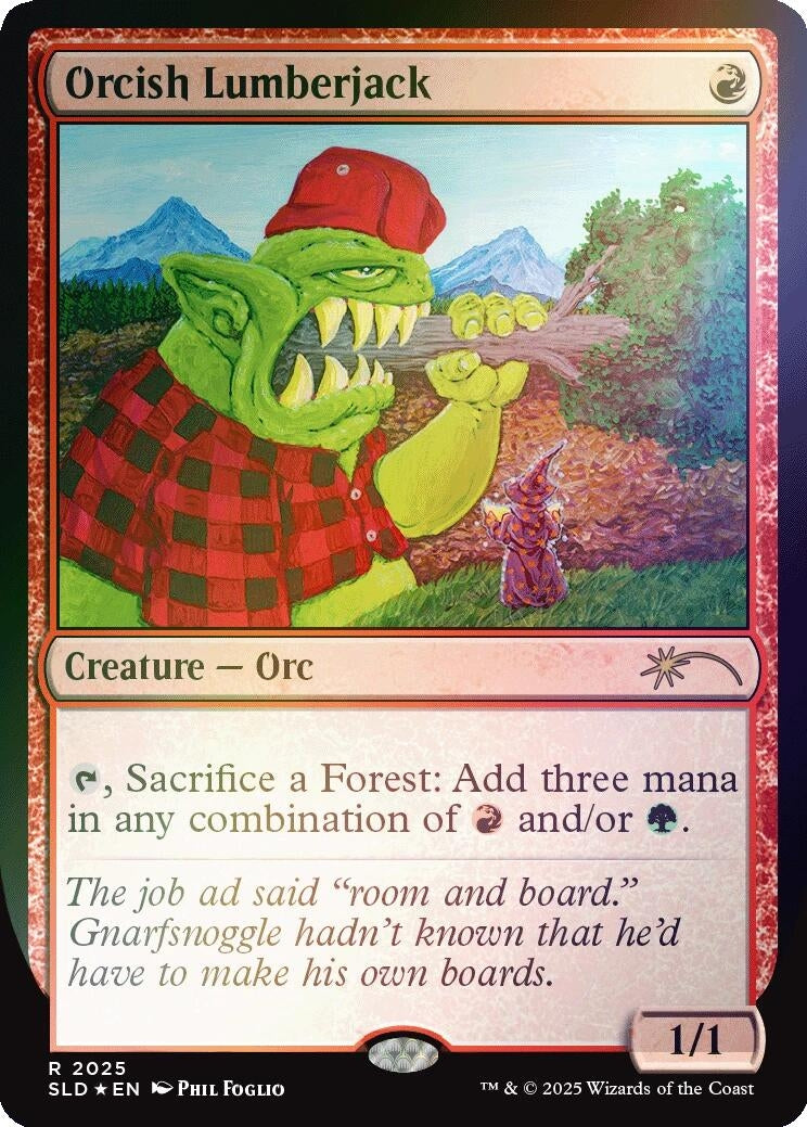 Orcish Lumberjack (2025) (Rainbow Foil) (2025) (Secret Lair Drop Series)