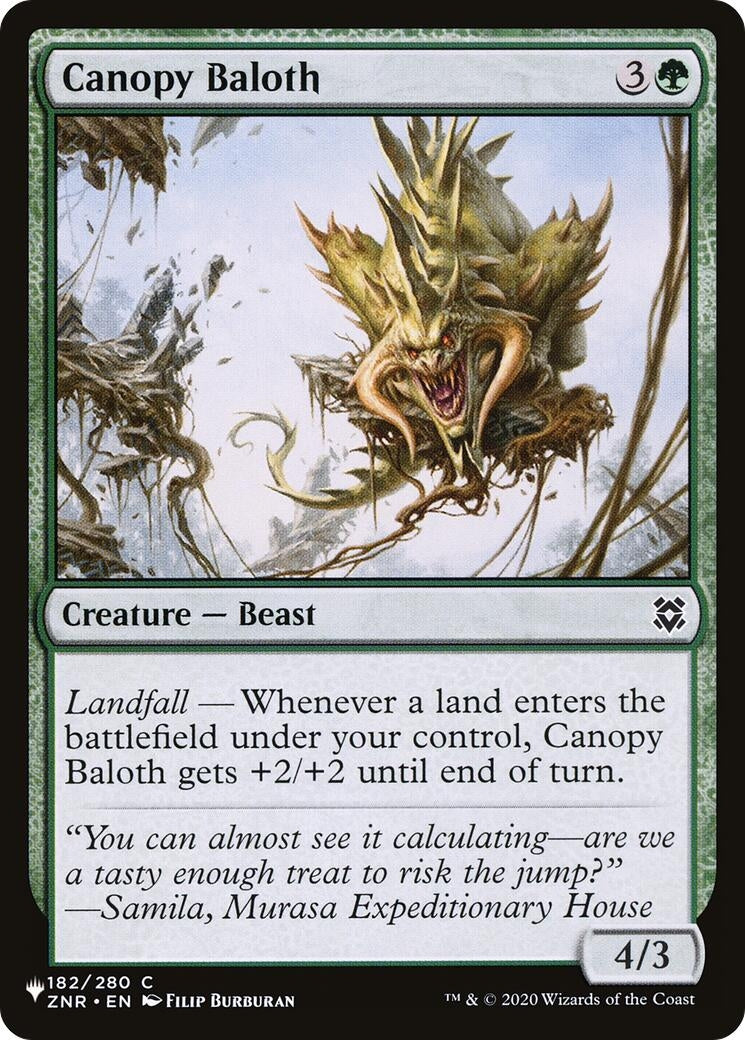 Canopy Baloth (182/280) (The List Reprints)
