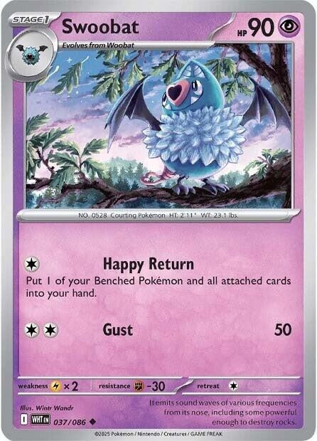 Image for Swoobat (037/086) (SV: White Flare) - Pokemon