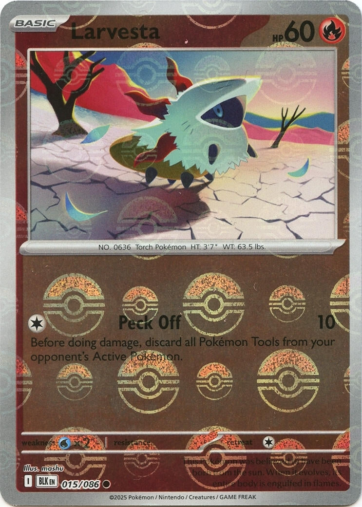 Image for Larvesta (Poke Ball Pattern) (015/086) (SV: Black Bolt) - Pokemon