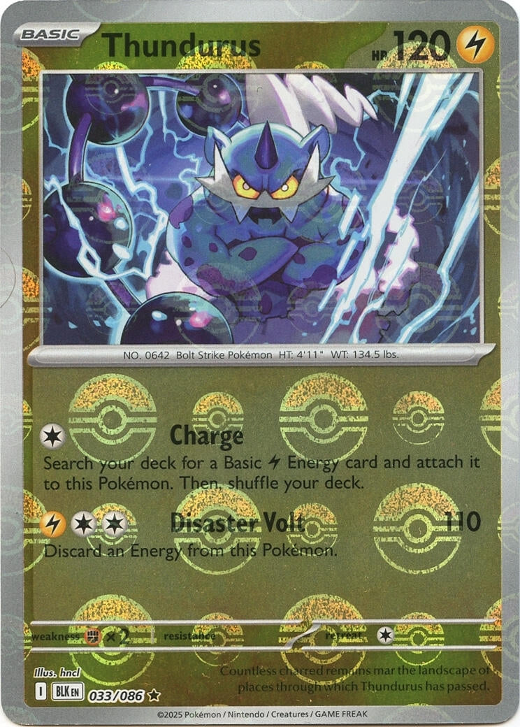 Image for Thundurus (Poke Ball Pattern) (033/086) (SV: Black Bolt) - Pokemon