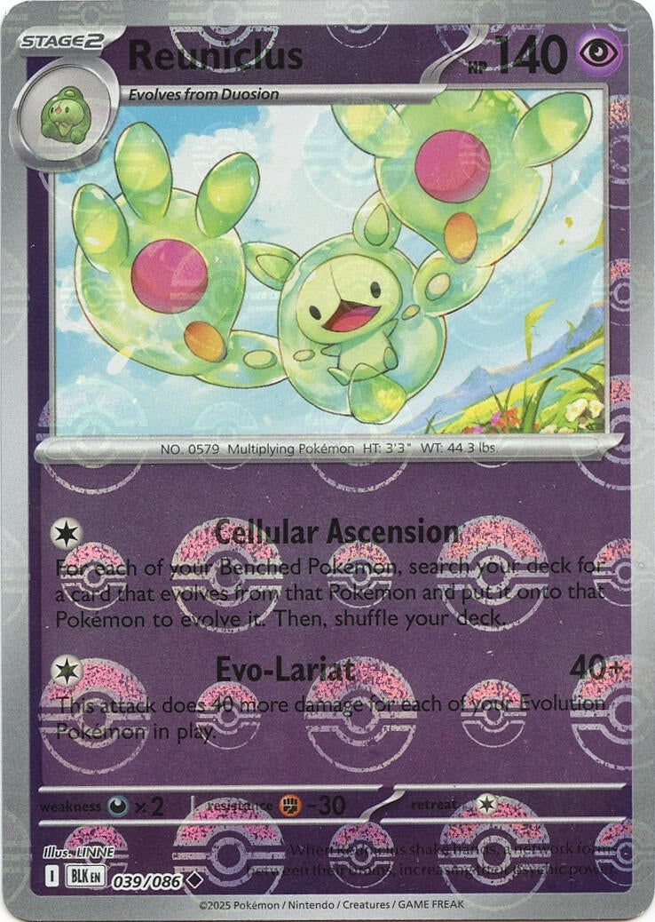 Image for Reuniclus (Poke Ball Pattern) (039/086) (SV: Black Bolt) - Pokemon