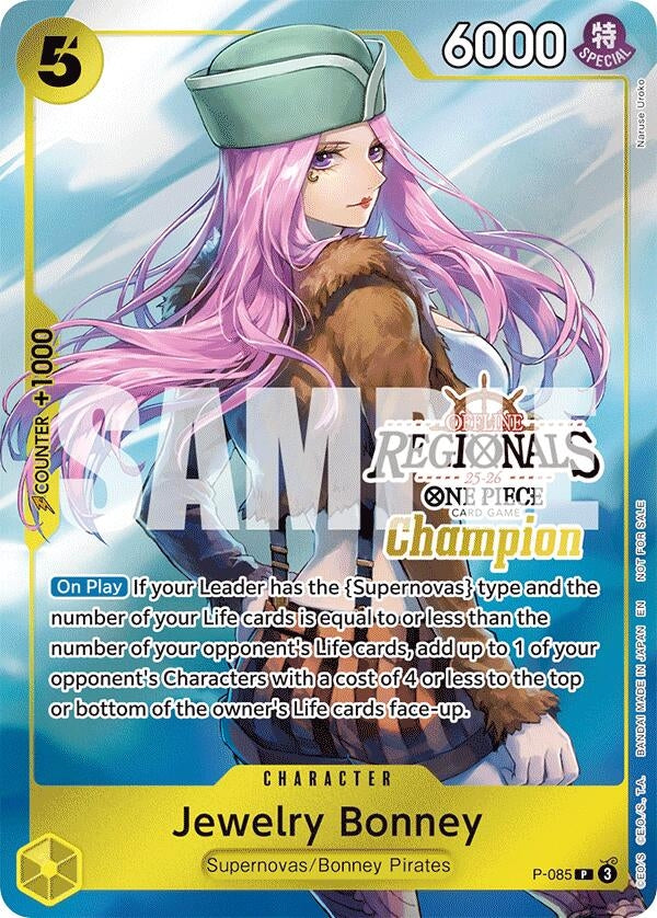Jewelry Bonney (Offline Regional Champion Card Set 2025 Vol.2) (P-085) (One Piece Promotion Cards)