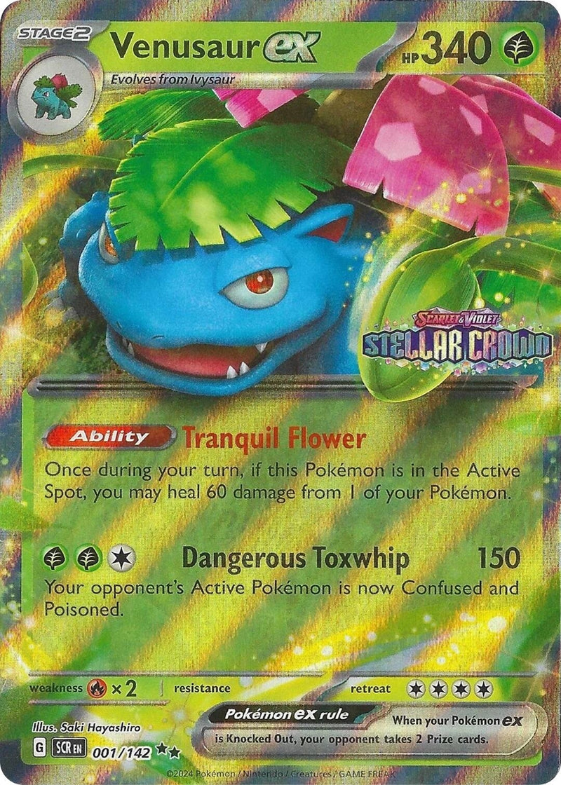 Venusaur ex (Stellar Crown Stamp) (001/142) (Miscellaneous Cards & Products)