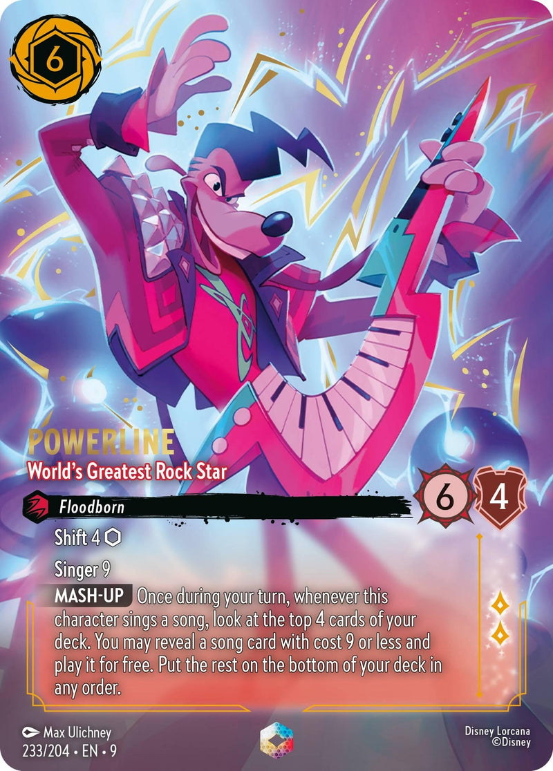 Image for Powerline - World's Greatest Rock Star (Enchanted) (233/204) (Fabled) - Disney Lorcana