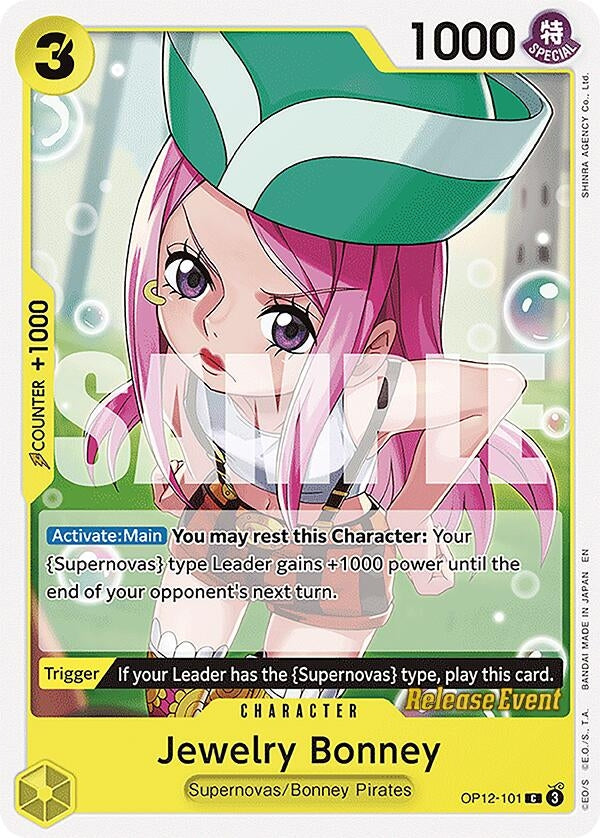 Jewelry Bonney (101) (OP12-101) (Legacy of the Master Release Event Cards)
